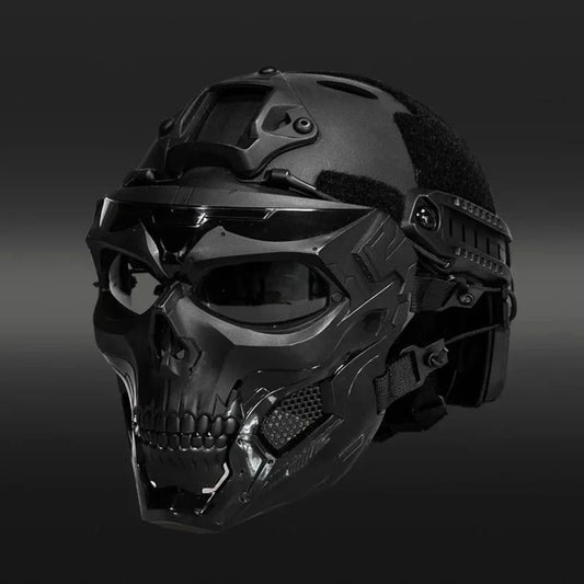 Skull Tactical Helmet Mask – Halloween, Airsoft &amp; Cosplay Costume Gear