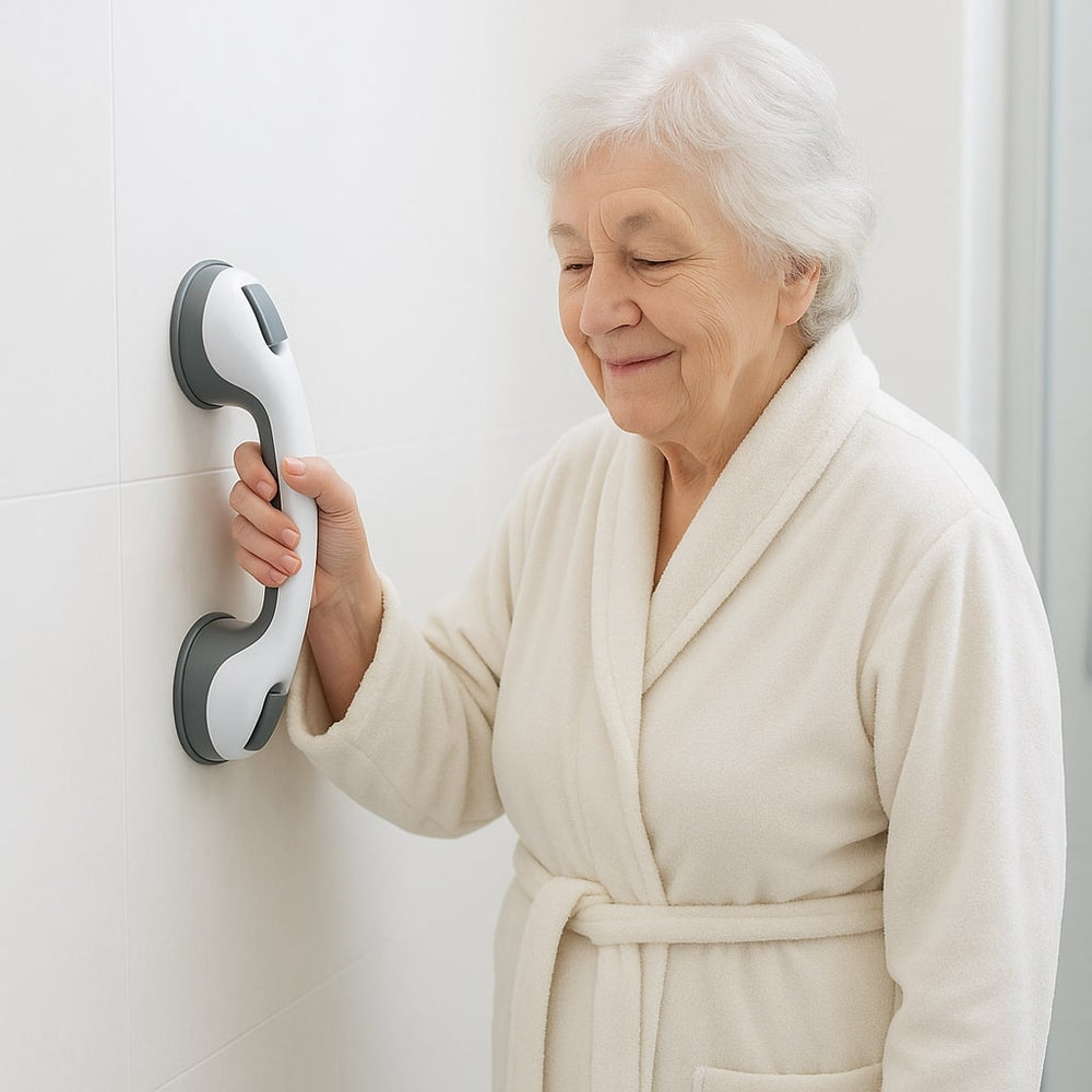 Suction Grab Bar – No-Drill Mount, Holds 80 kg & 29 cm for Shower & Bath