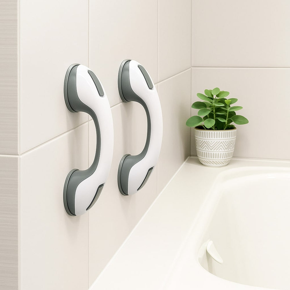 Suction Grab Bar – No-Drill Mount, Holds 80 kg & 29 cm for Shower & Bath