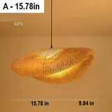 RayaLicht Handmade Rattan Pendant Lamp - Boho Chic Lighting Fixture for Home Decor
