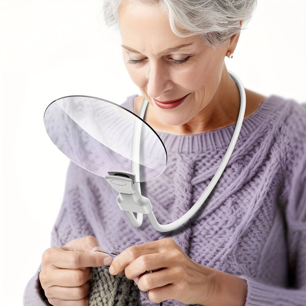 Hands-Free Magnifying Glass – Adjustable Neck Strap, Reading & Crafts
