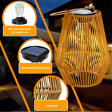SunWeave Handwoven Waterproof Solar Garden Lamp - Eco-Friendly Outdoor Lighting
