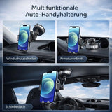 Suction Cup Car Phone Holder – 360° Rotation, Adjustable Arm & Universal Fit
