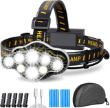 Ultra Bright 18,000 Lumen LED Headlamp - Rechargeable, Lightweight & Adjustable for Outdoor Adventures