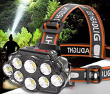 Ultra Bright 18,000 Lumen LED Headlamp - Rechargeable, Lightweight & Adjustable for Outdoor Adventures