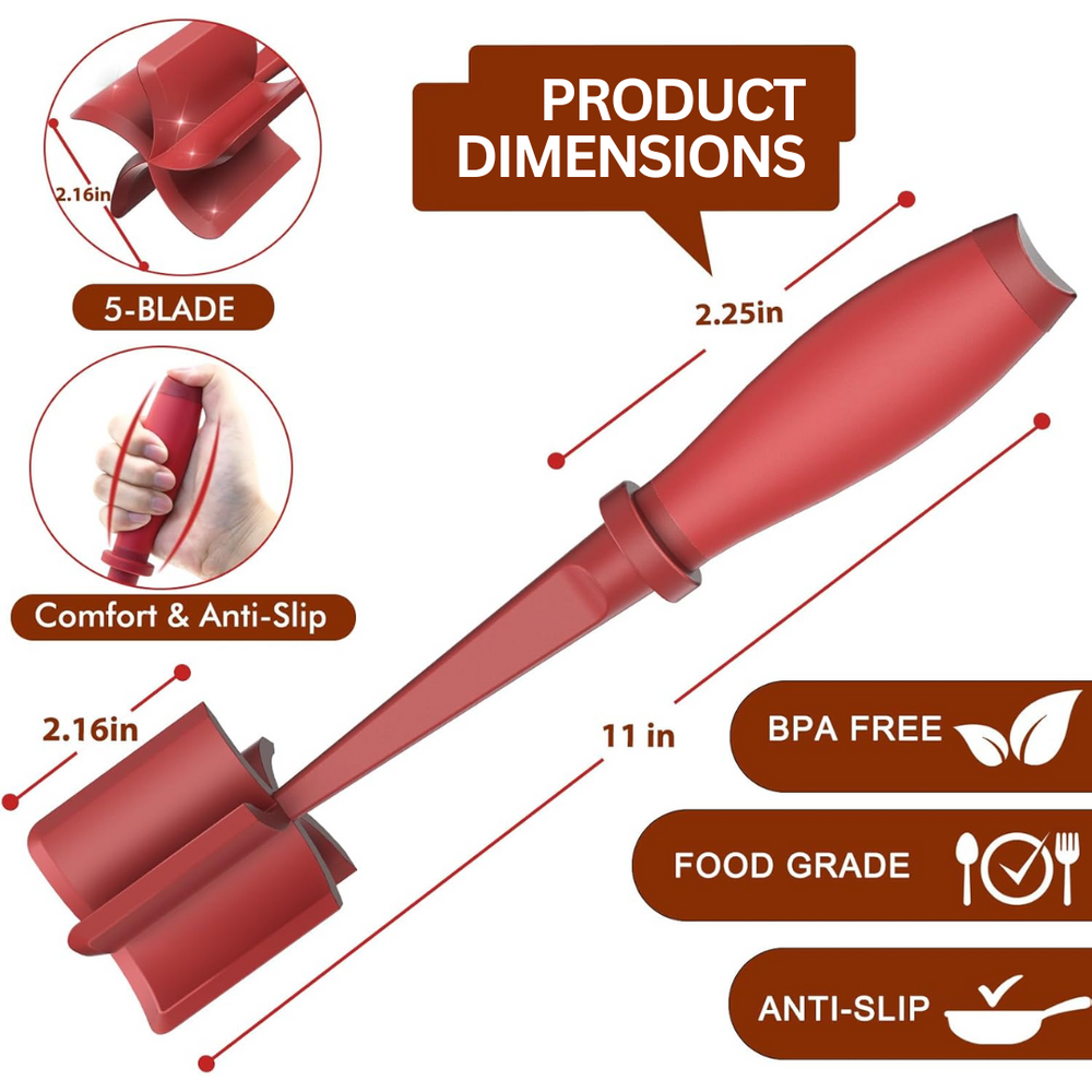 Enhanced Product Title: **Premium Heat-Resistant Meat Chopper - Durable Kitchen Tool for Effortless Meat Shredding and Slicing**