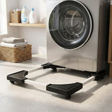 Adjustable Appliance Roller Base – Fits to 50×50cm, Locking Wheels & Anti-Vibration