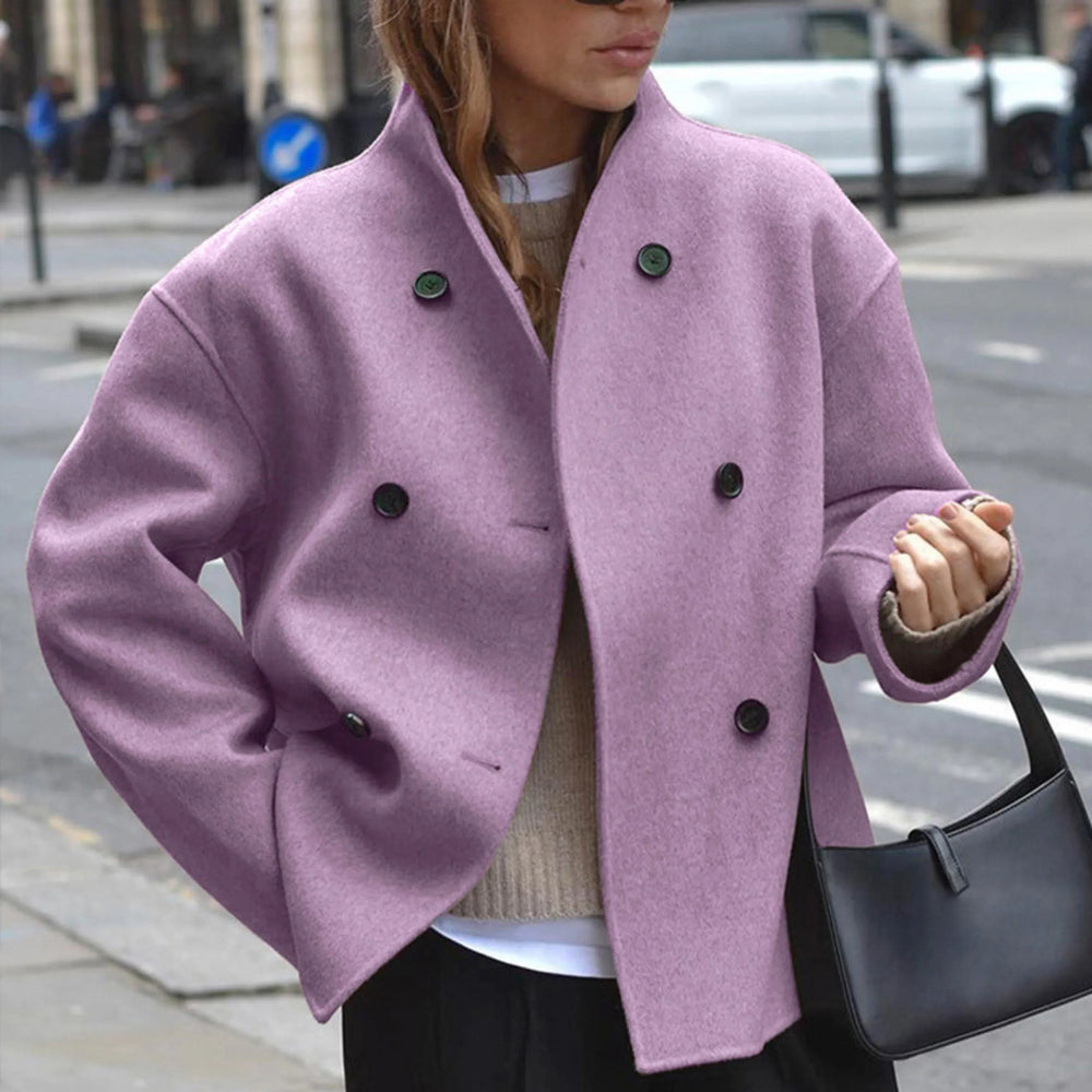 Women's double-breasted coat, view 1