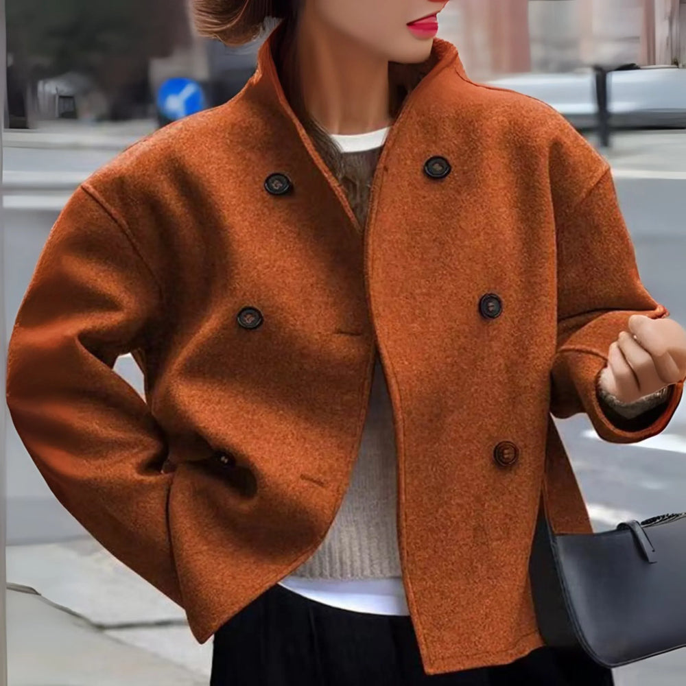 Women's double-breasted coat, view 3