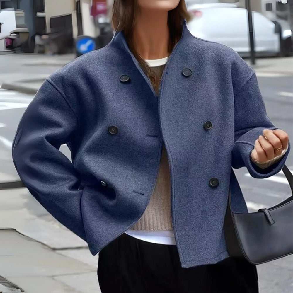 Women's double-breasted coat, view 4