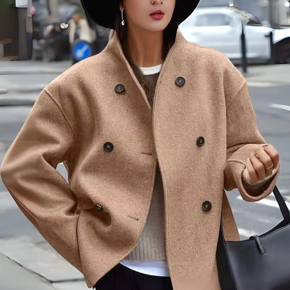 Women's double-breasted coat, view 5