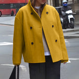 Women's double-breasted coat, view 6