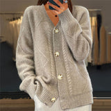Women's v-neck cardigan, view 2