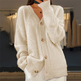 Women's v-neck cardigan, view 3