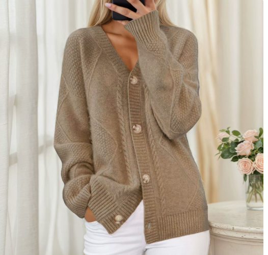 Women's v-neck cardigan, view 5