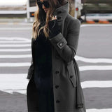 Women's belted trench coat, view 4