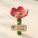 Hand-Painted Bee & Butterfly Water Feeder – Weatherproof Resin, Ground Stake & Pollinator Safe