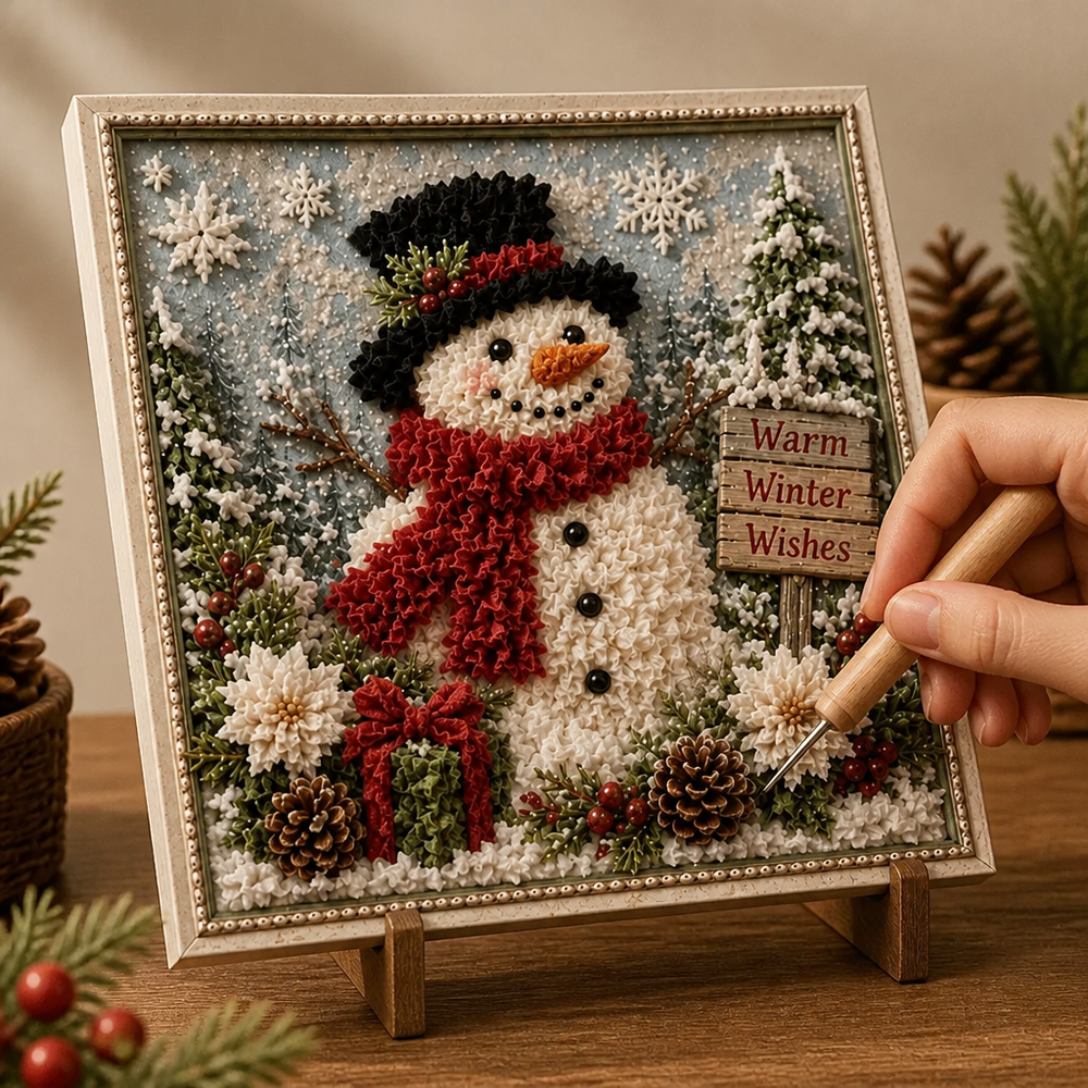 3D Christmas Fabric Craft Kit – No-Sew Pre-Cut Template Set