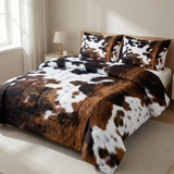 Western-Stil Kuhflecken Bettdecken-Set – Rustikales Design für Ihr Schlafzimmer