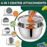 Optimized Product Title: "3-in-1 Edelstahl Schüssel Set mit Reibe und Sieb – Hochwertige Küchenutensilien für vielseitige Anwendungen" 

This title includes relevant keywords while emphasizing the product's features and quality, making it more appealing f