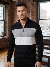 Brit & Boho™ Aspen Colorblock Quarter-Zip Pullover for Women | Stylish & Comfortable Layering Top