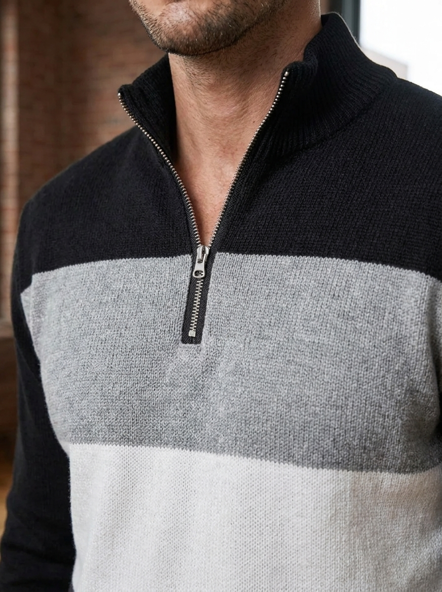 Brit & Boho™ Aspen Colorblock Quarter-Zip Pullover for Women | Stylish & Comfortable Layering Top