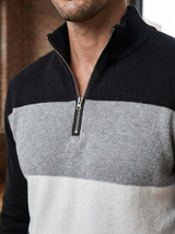 Brit & Boho™ Aspen Colorblock Quarter-Zip Pullover for Women | Stylish & Comfortable Layering Top