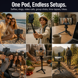 Magnetic Smartphone Tripod – 4-Leg Stability, MagSafe Compatible & Bluetooth Remote