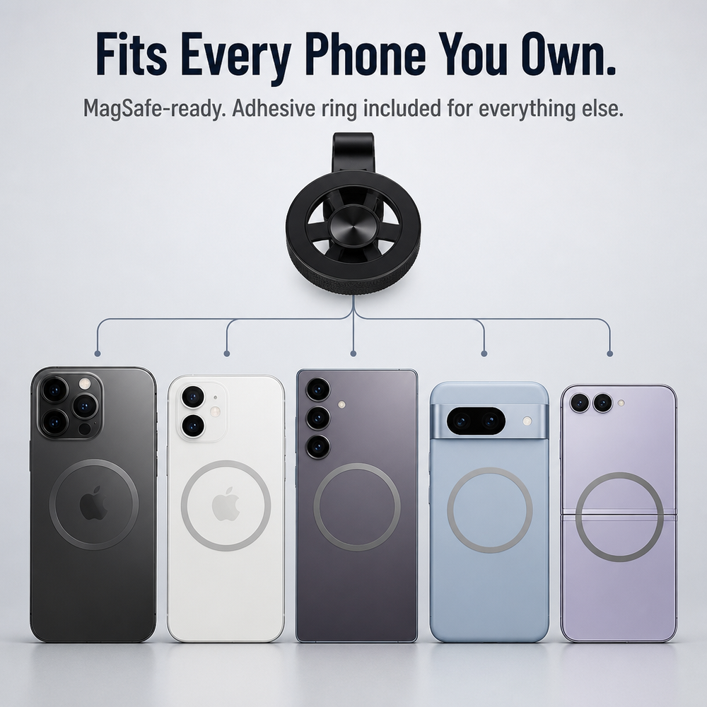 Magnetic Smartphone Tripod – 4-Leg Stability, MagSafe Compatible & Bluetooth Remote