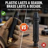 Adjustable Garden Hose Nozzle – Solid Brass, High-Pressure Jet & Mist Spray