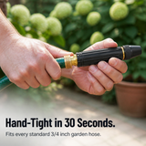 Adjustable Garden Hose Nozzle – Solid Brass, High-Pressure Jet & Mist Spray