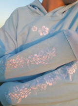 Women's Floral Embroidered Fleece Hoodie - Cozy & Stylish Sweatshirt for Casual Wear