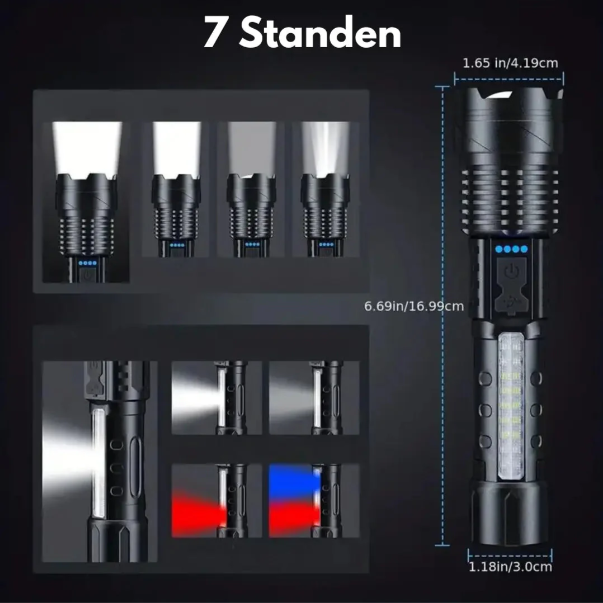 Ultra-Bright 5000 Lumens Military-Grade Tactical Flashlight - High-Performance, Durable & Waterproof