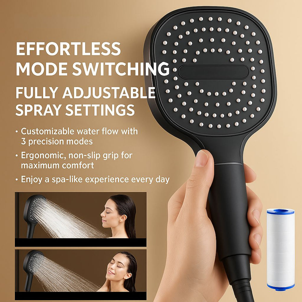High Pressure Shower Head with Turbo Boost Technology & Advanced Filtration System - Ultimate Shower Experience