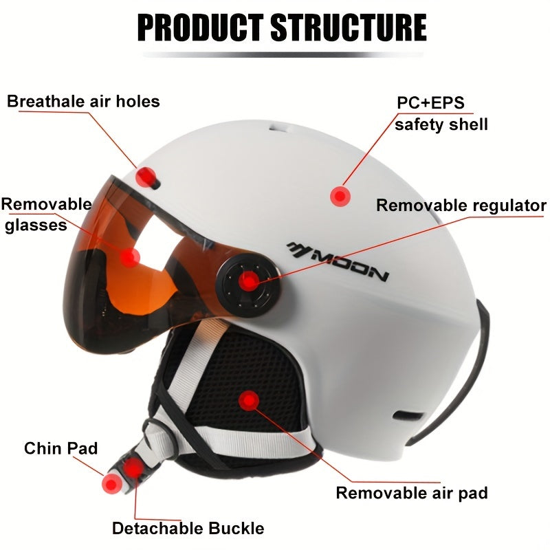 Premium Ski Helmet with Detachable Parts - Ultimate Safety & Comfort for Outdoor Adventures