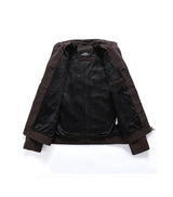 Premium Stand-Up Collar Motorcycle Jacket for Men - Durable, Stylish & Comfortable Riding Gear