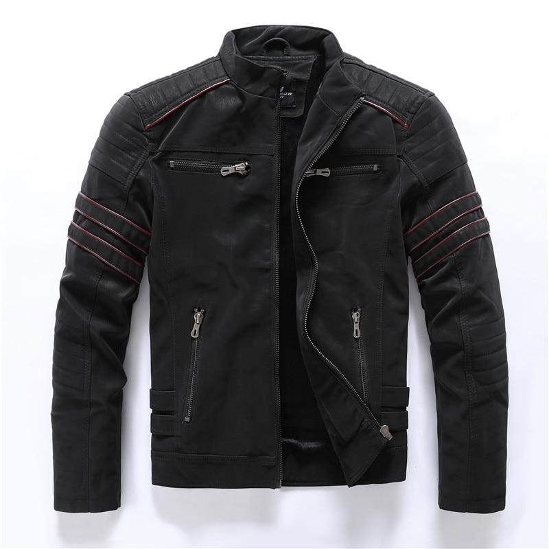 Premium Stand-Up Collar Motorcycle Jacket for Men - Durable, Stylish & Comfortable Riding Gear