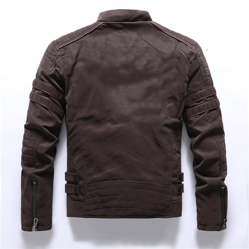 Premium Stand-Up Collar Motorcycle Jacket for Men - Durable, Stylish & Comfortable Riding Gear