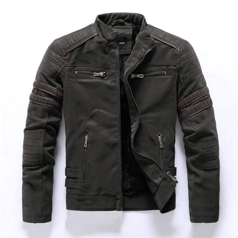 Premium Stand-Up Collar Motorcycle Jacket for Men - Durable, Stylish & Comfortable Riding Gear