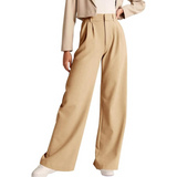 Katja High Waisted Business Casual Work Trousers with Pockets for Women - Stylish & Comfortable Office Pants