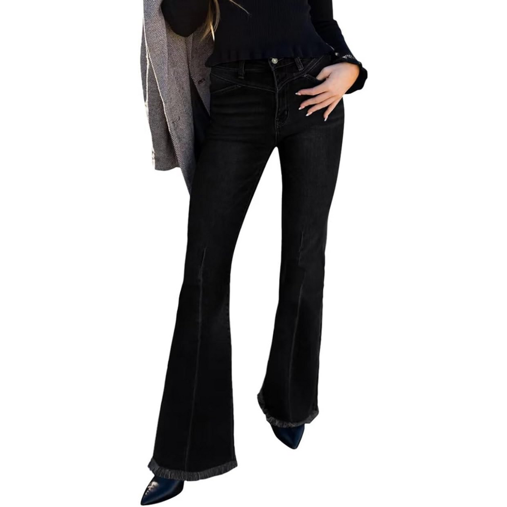 Stella High-Waisted Flared Jeans for Women - Trendy & Comfortable Denim Pants
