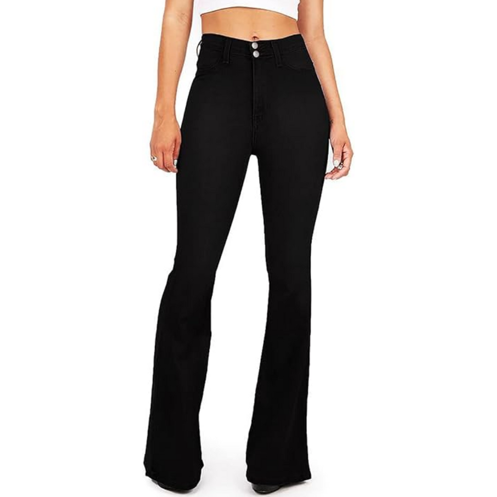 Stella High-Waisted Flared Jeans for Women - Trendy & Comfortable Denim Pants