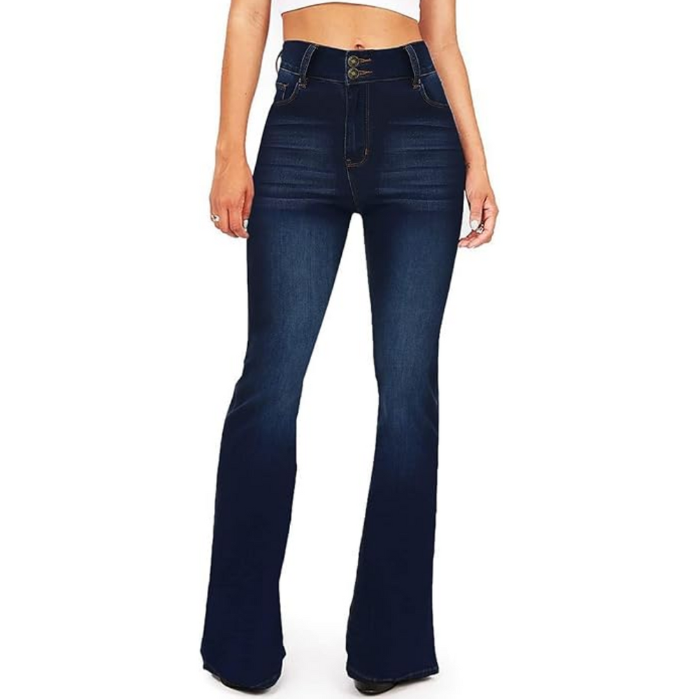 Stella High-Waisted Flared Jeans for Women - Trendy & Comfortable Denim Pants