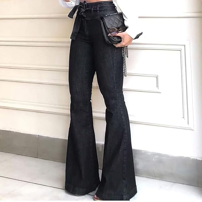 Stella High-Waisted Flared Jeans for Women - Trendy & Comfortable Denim Pants