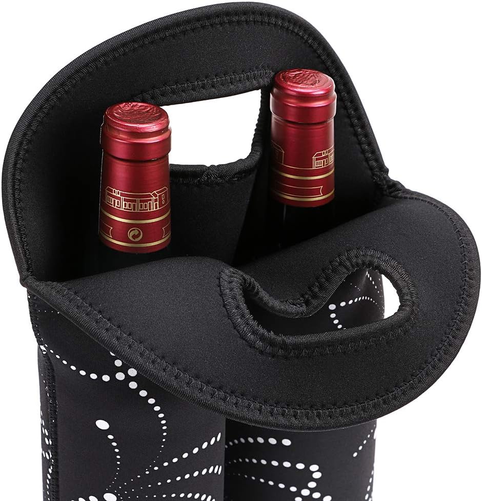 Premium Insulated Dual-Bottle Wine Carrier - Stylish & Durable Wine Tote for Travel & Storage