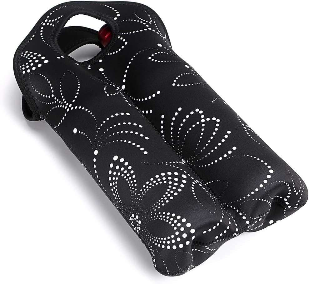 Premium Insulated Dual-Bottle Wine Carrier - Stylish & Durable Wine Tote for Travel & Storage