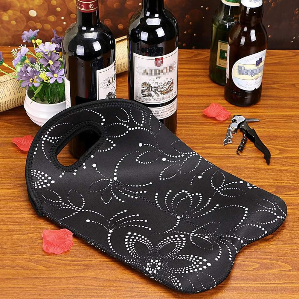 Premium Insulated Dual-Bottle Wine Carrier - Stylish & Durable Wine Tote for Travel & Storage