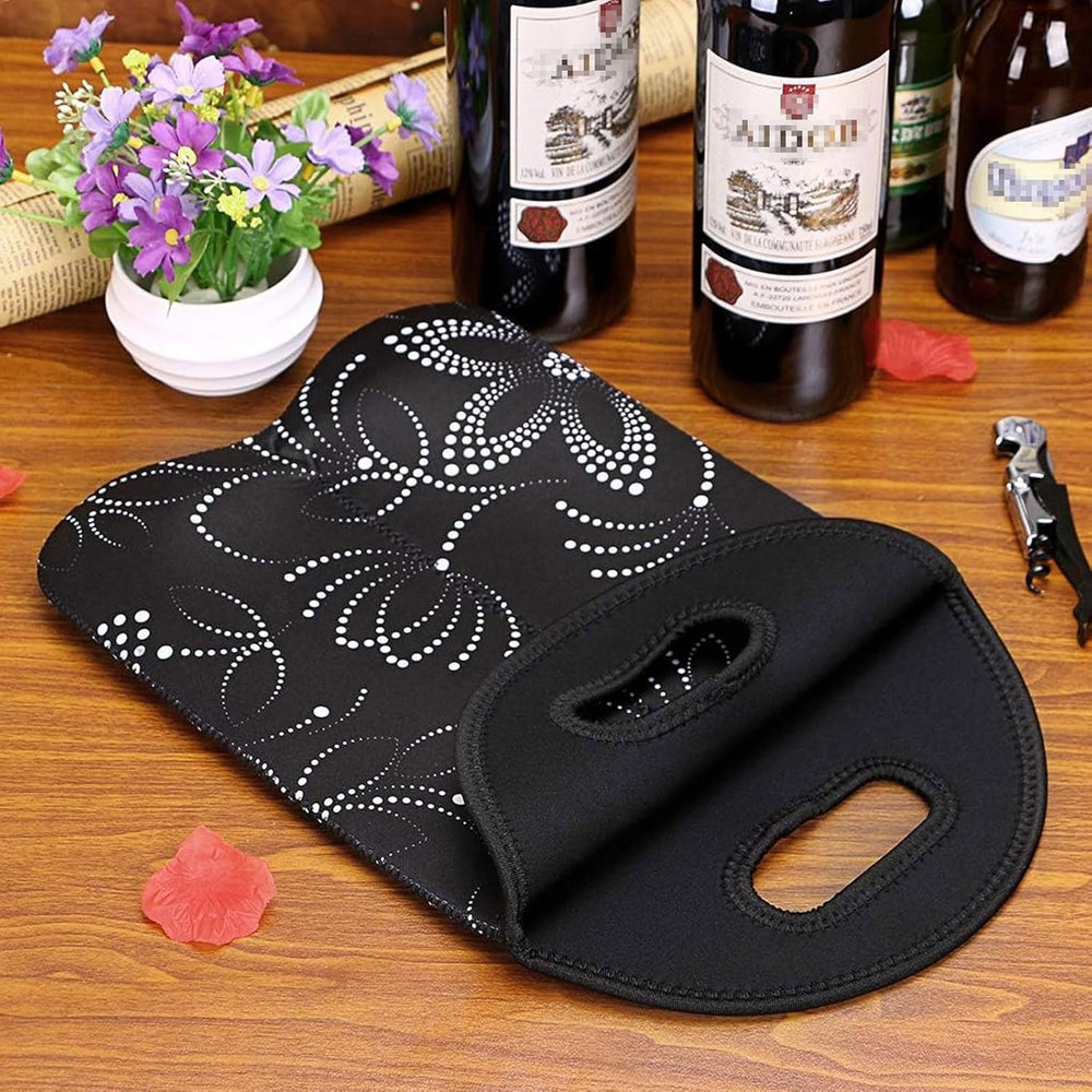 Premium Insulated Dual-Bottle Wine Carrier - Stylish & Durable Wine Tote for Travel & Storage