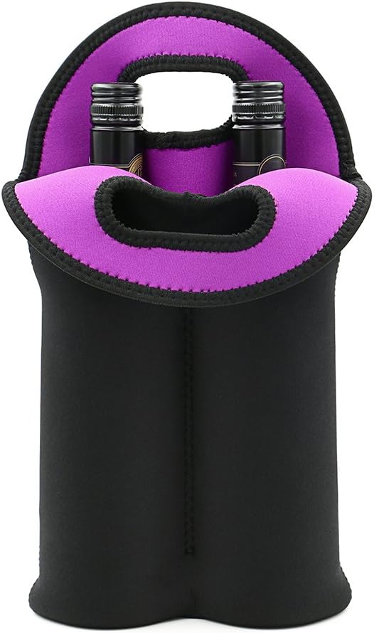 Premium Insulated Dual-Bottle Wine Carrier - Stylish & Durable Wine Tote for Travel & Storage