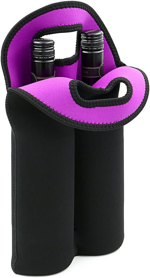 Premium Insulated Dual-Bottle Wine Carrier - Stylish & Durable Wine Tote for Travel & Storage